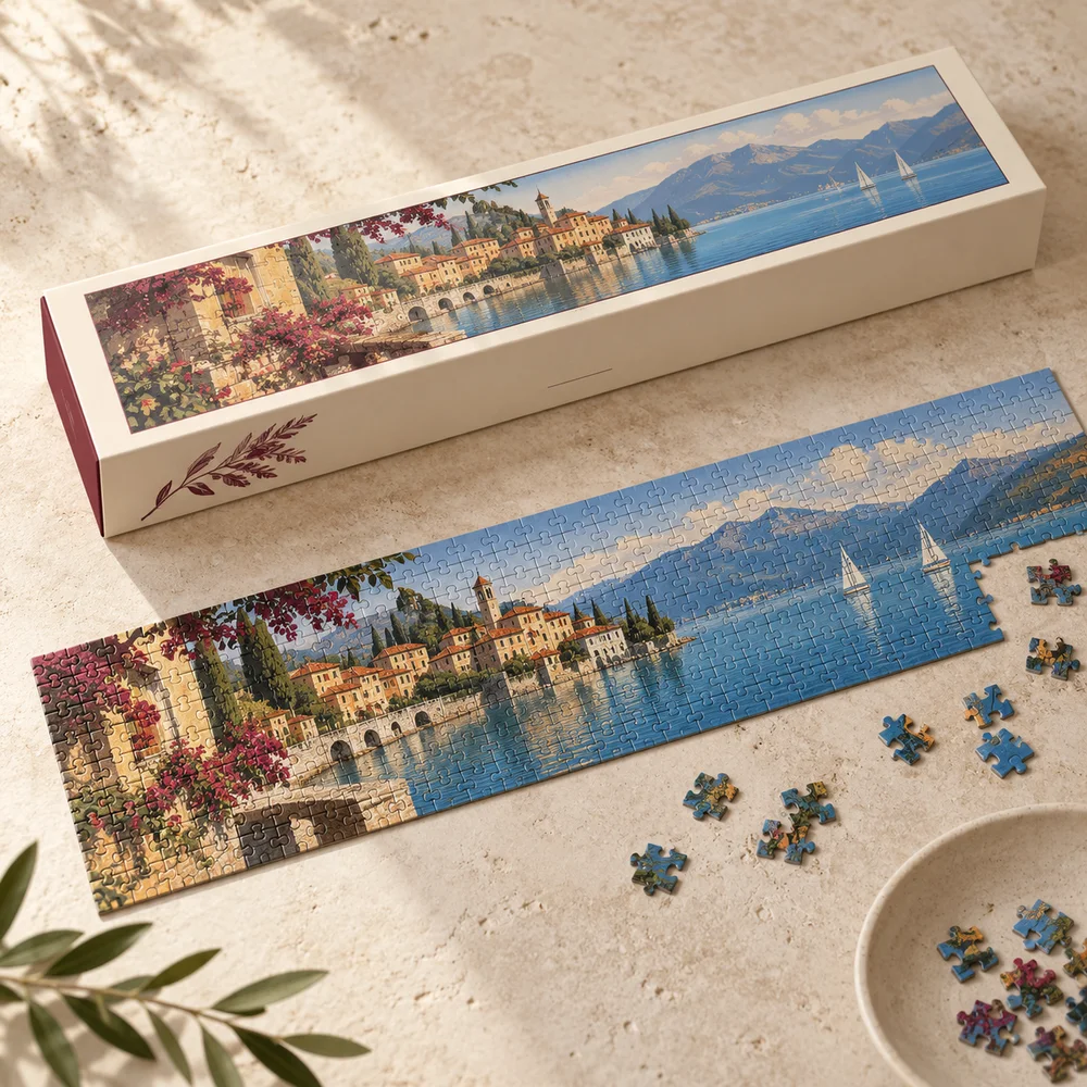 Puzzle panoramico del territorio — visualizzazione illustrativa della configurazione su misura